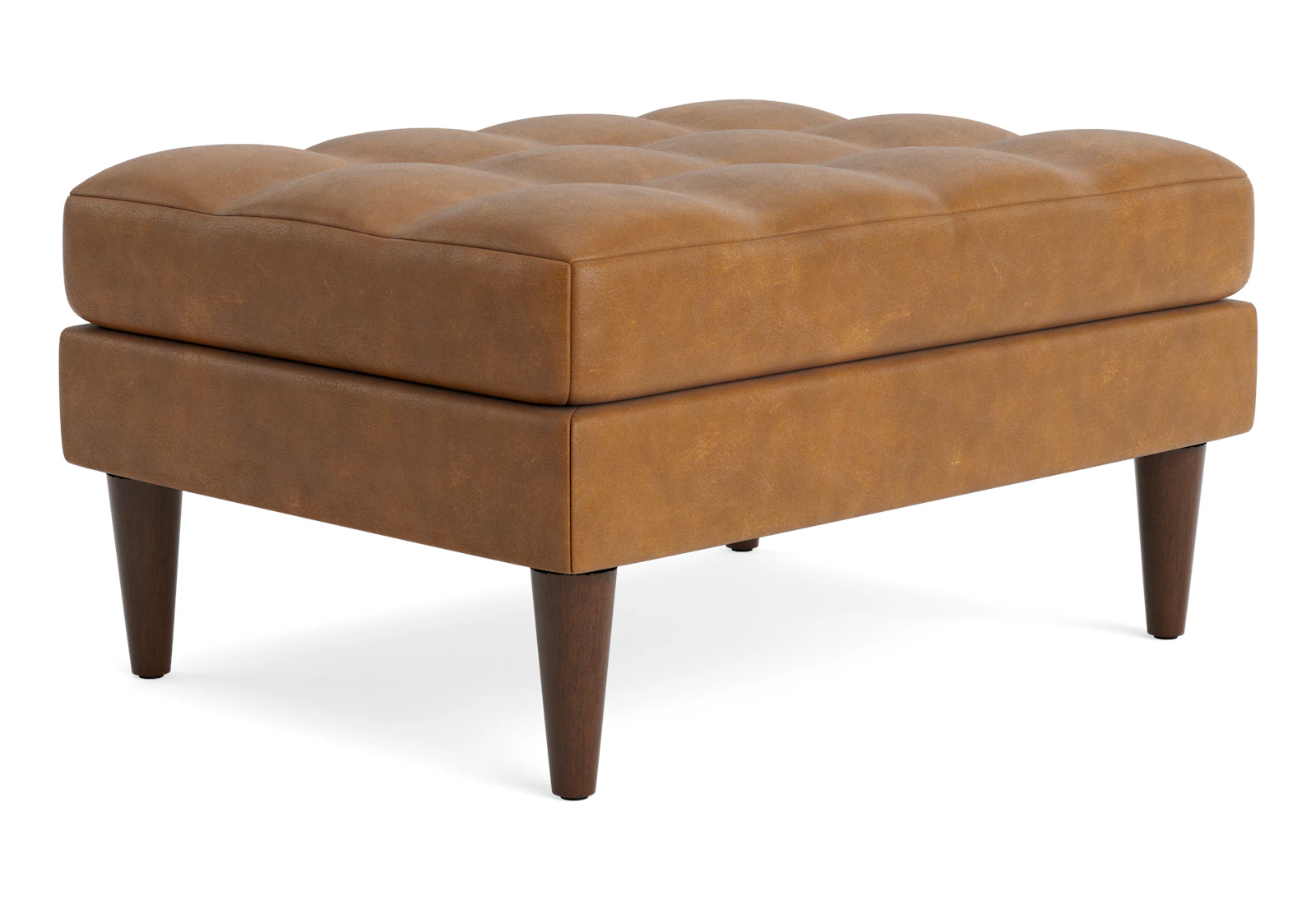 Briar Leather Ottoman
